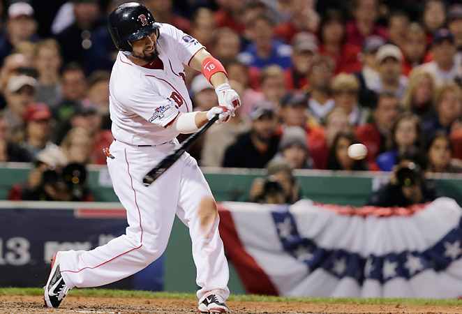 Shane Victorino's seventh-inning grand slam propelled Boston to its third World Series in 10 years.